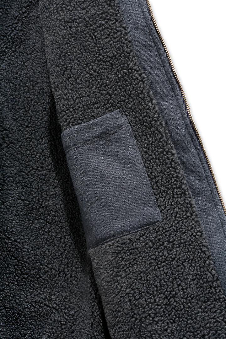 Carhartt Sherpa-Lined Midweight Full-Zip Sweatshirt mørkegrå M Figur 3
