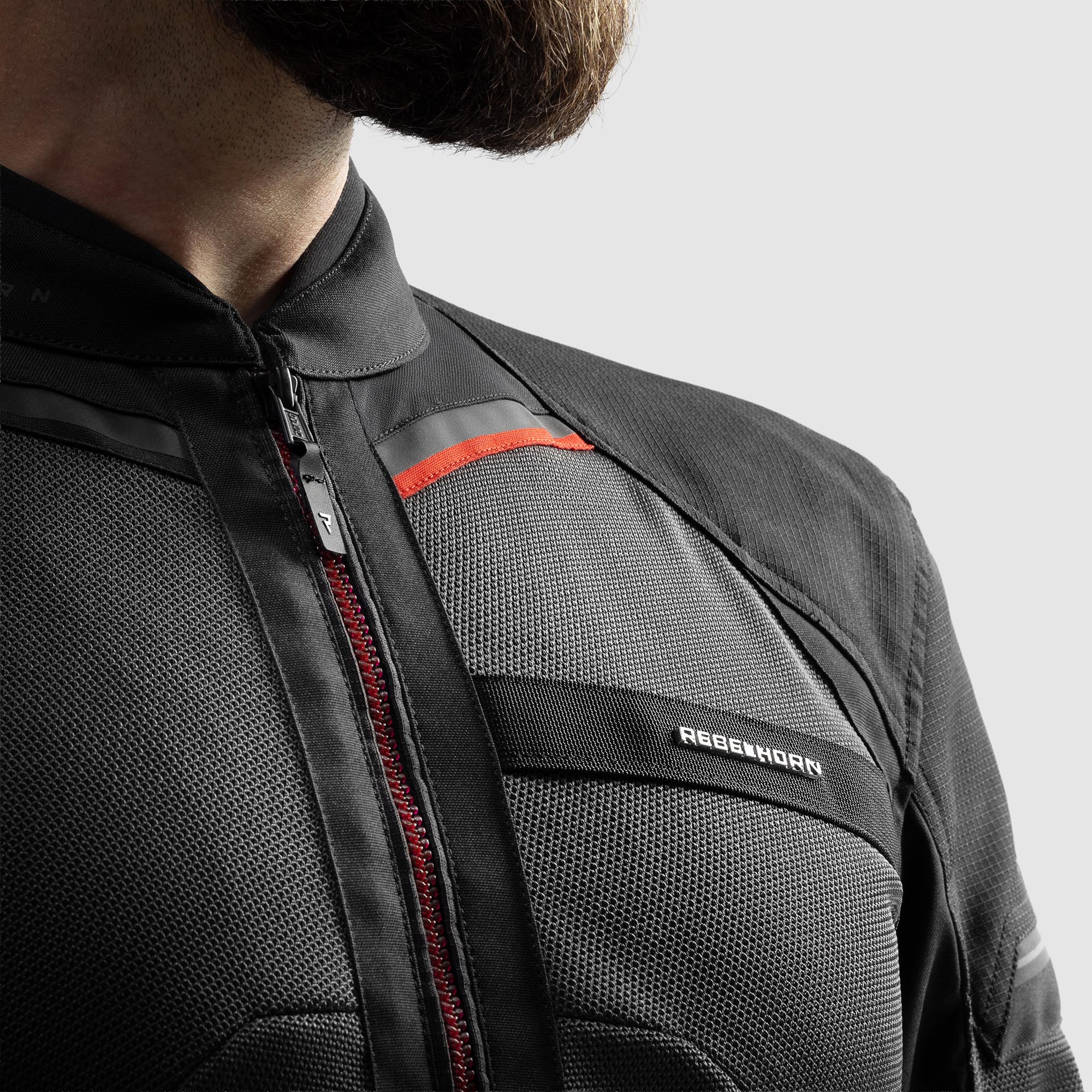 Rebelhorn Scandal 3 Motorcycle Textile Jacket black/grey/red 7XL Figure 4