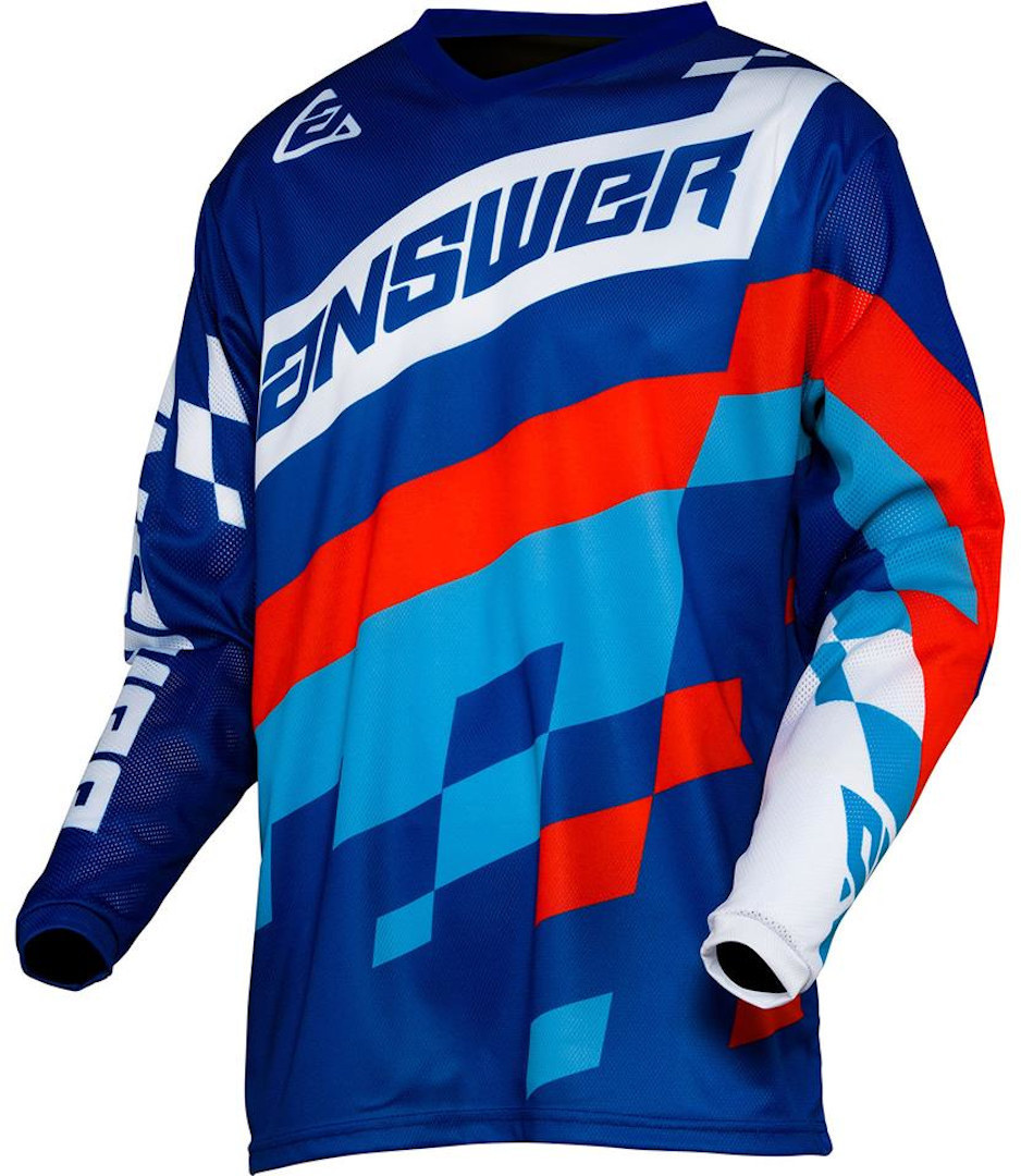 Answer Arkon Korza Motorcross Jersey blauw/wit/rood S Figuur 1