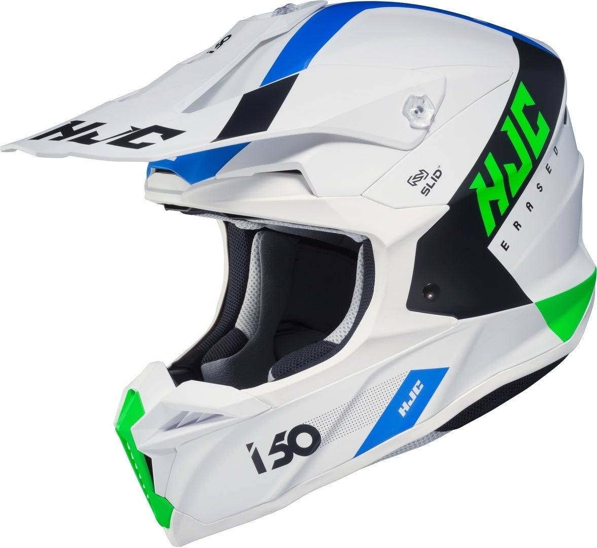 HJC i50 Erased Casco Motocross bianco/blu S (55/56) Figura 1