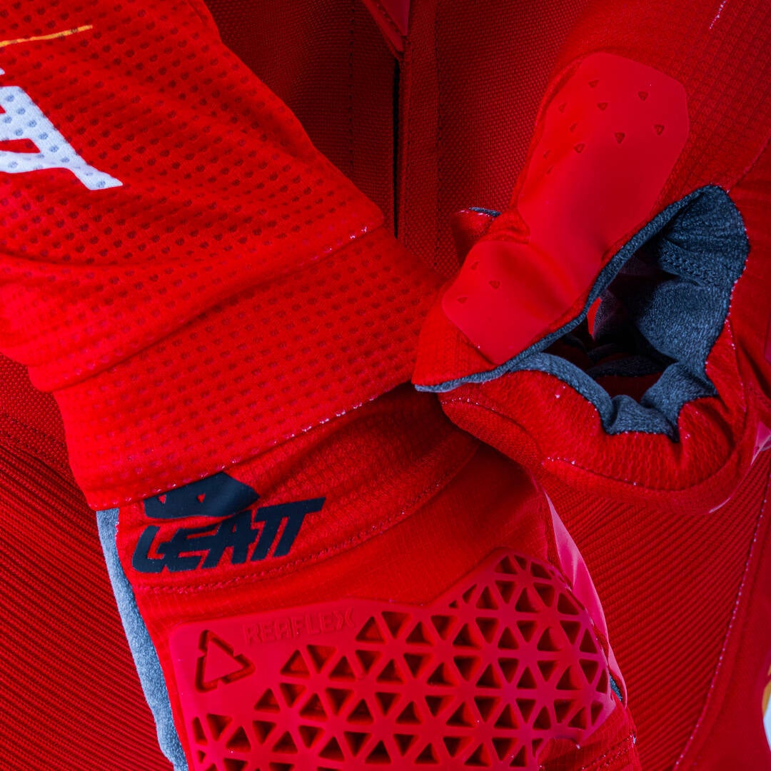 Leatt 3.5 Ride Kit Stripes 2025 Set Maglia e Pantaloni Motocross rosso 2XL Figura 10