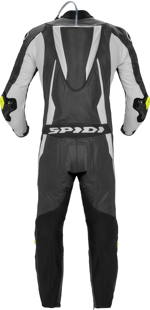 Spidi Sport Warrior Pro Perforerad motorcykelläderdräkt i ett stycke svart/vitt 50 Figur 2