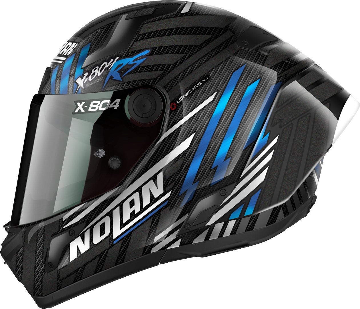 Nolan X-804 RS Ultra Carbon Spectre Hjelm sort/grå/blå S (56) Figur 3