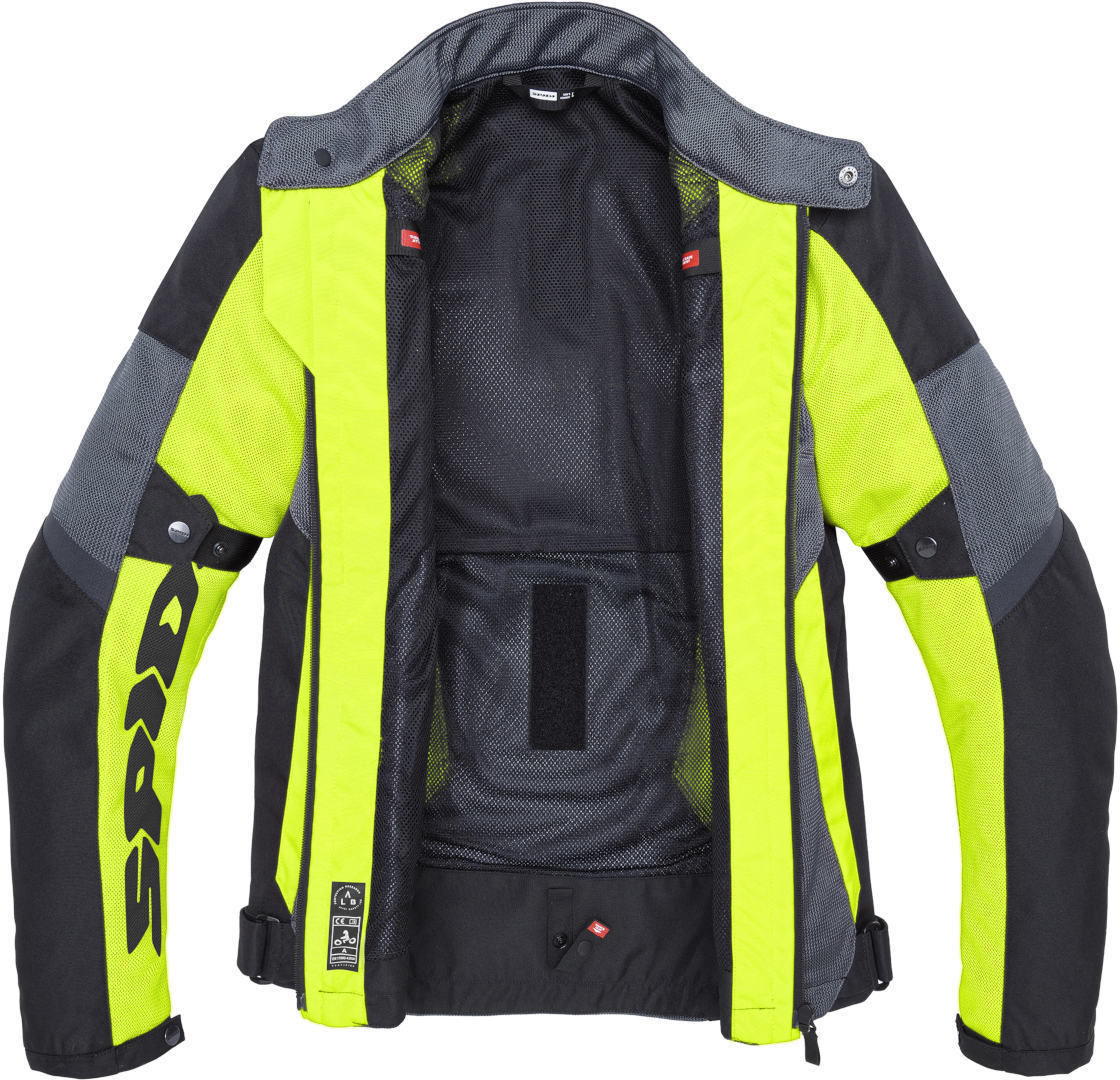 Spidi Tek Net Veste moto noir/gris/jaune M Figure 3