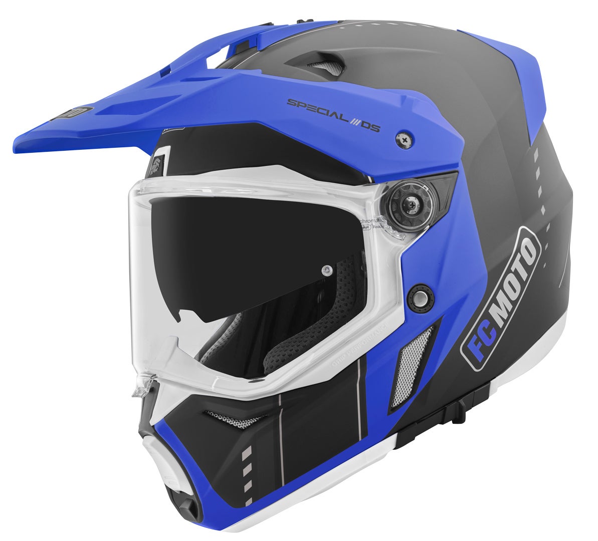 FC-Moto Merkur Pro Air Casco Enduro nero/blu 2XL Figura 1