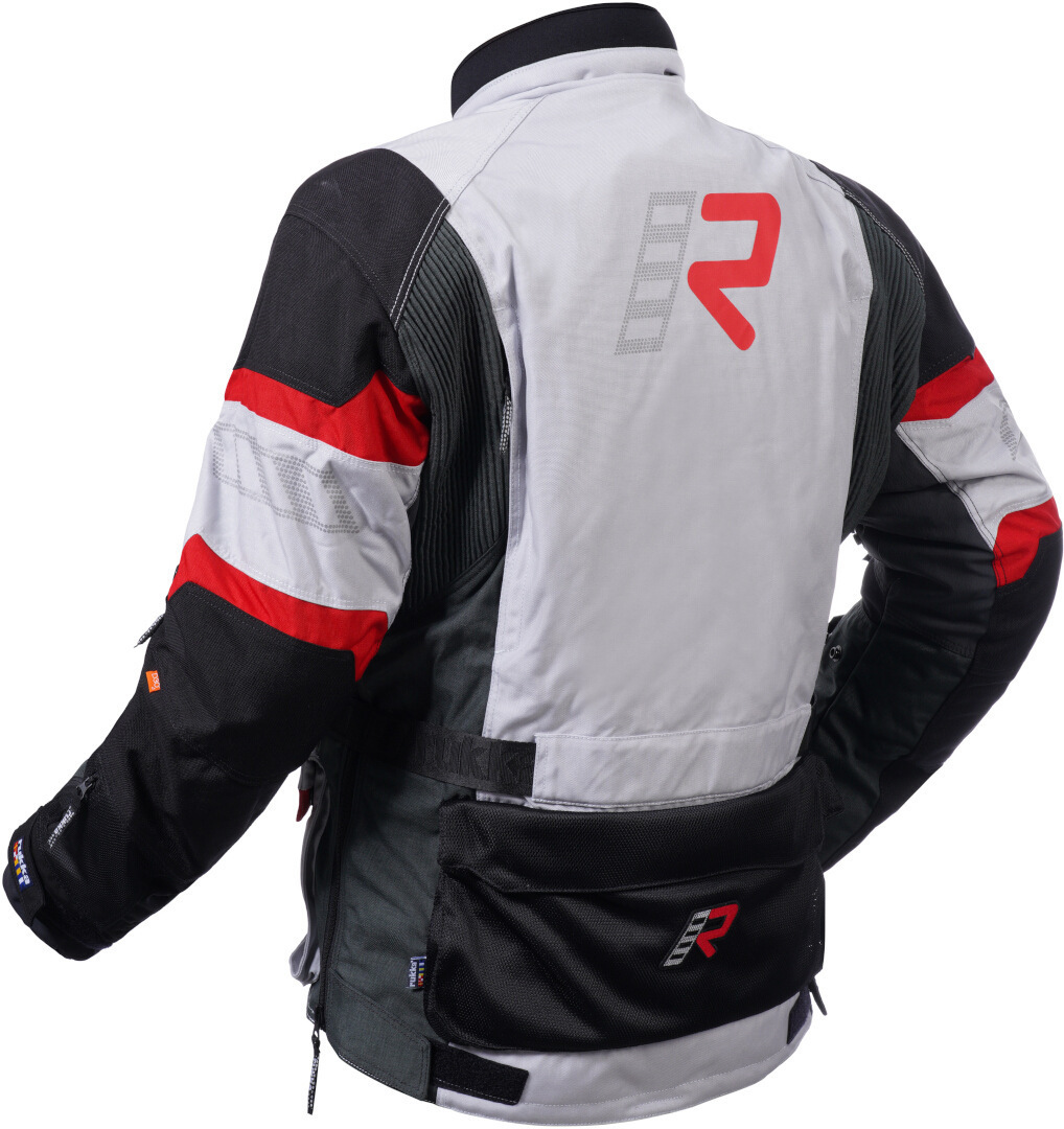 Rukka Madagasca-R Motorcykel textiljacka ljusgrå/svart/röd 46 Figur 2