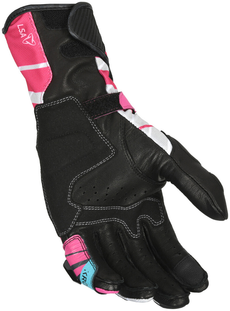 Macna Krown Mănuși perforate pentru motociclete pentru doamne Negru/roz XS Figura 2