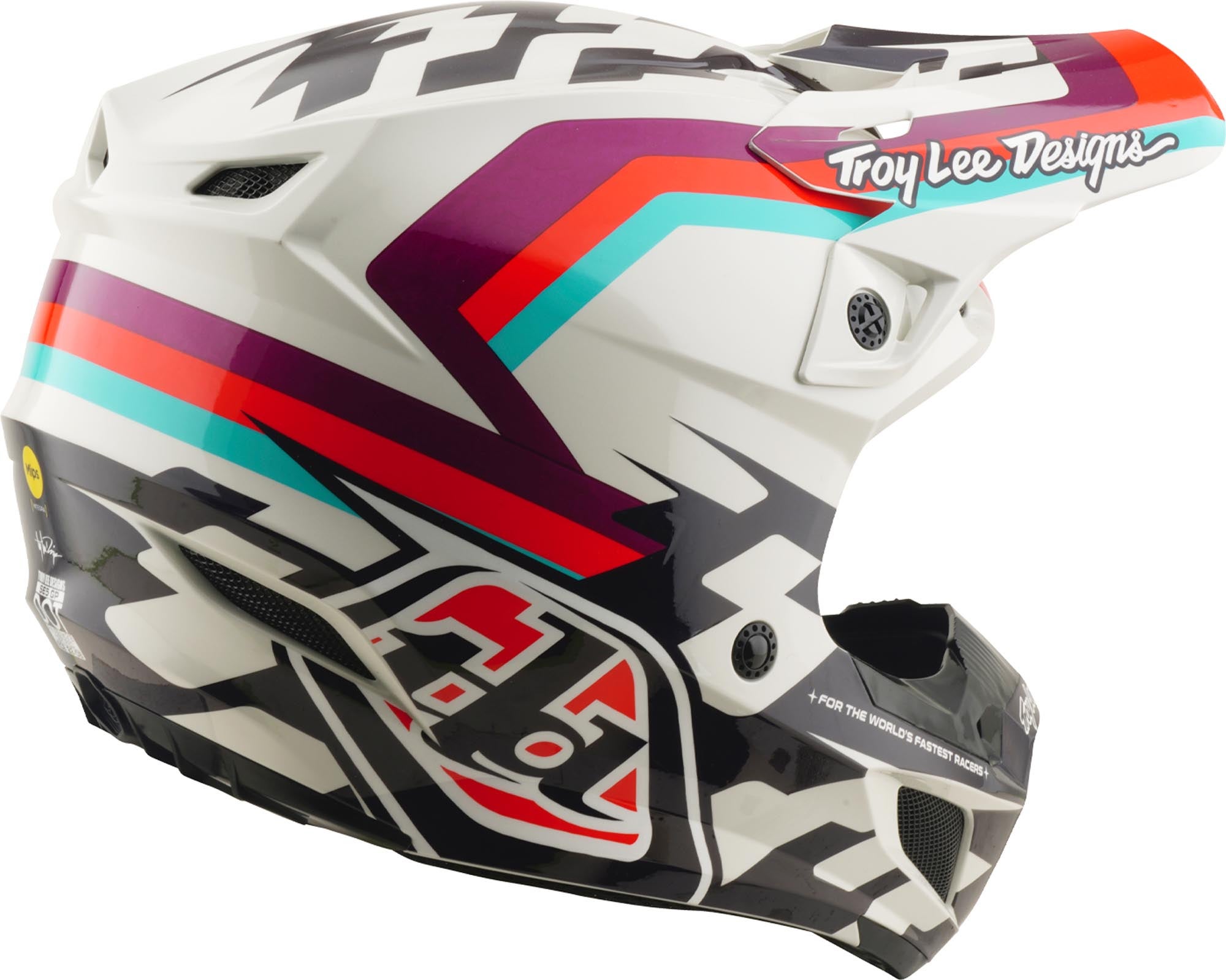 Troy Lee Designs SE5 Polycarbonate MIPS Dash Motocross Helmet purple/white XXL (62/63) Figure 4