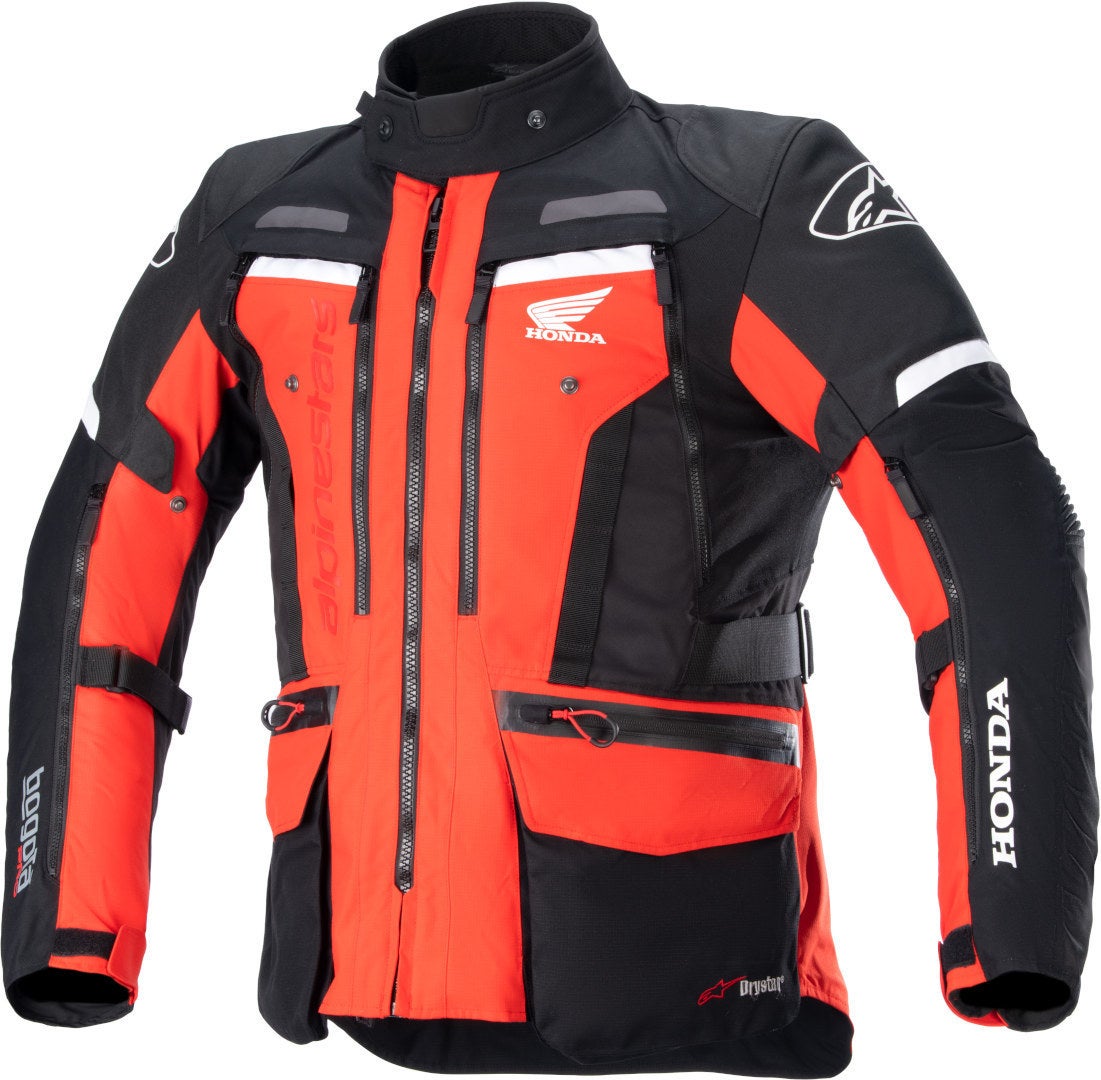 Alpinestars Honda Bogota Pro Drystar Waterproof Motorcycle Textile Jacket black/red 3XL Figure 1