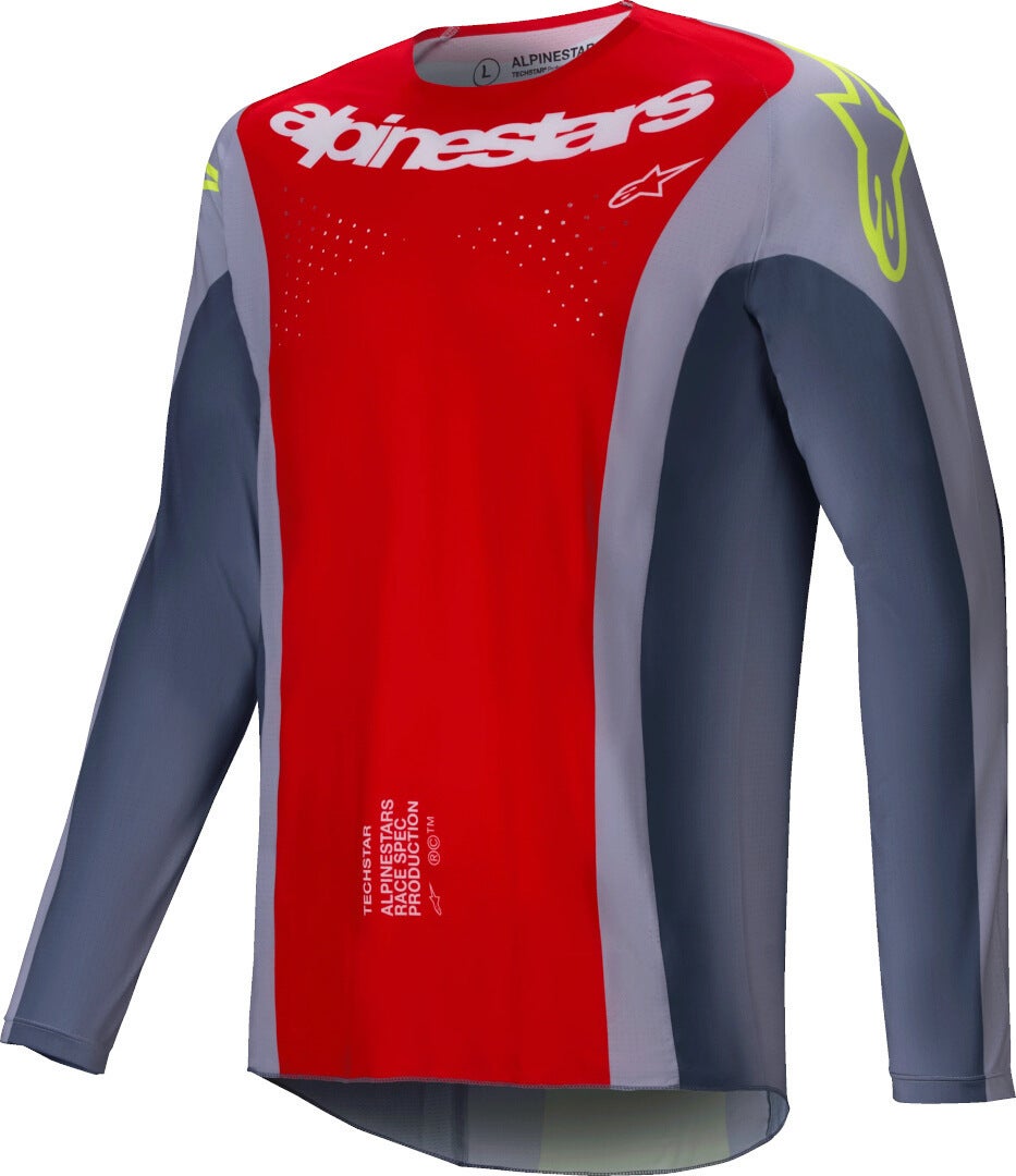 Alpinestars Techstar Melt Motocross trøje rød/grå M Figur 1