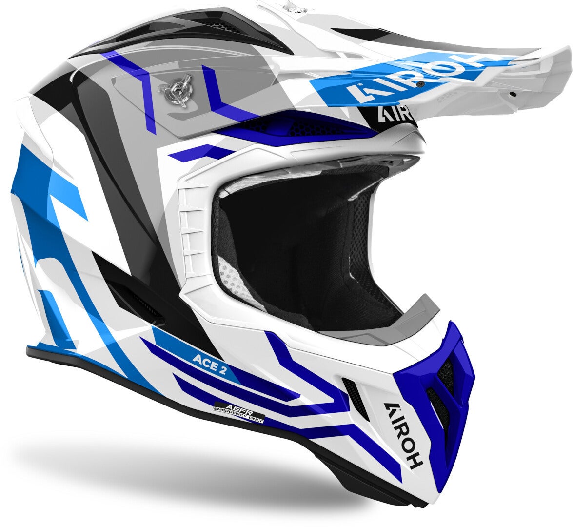 Airoh Aviator Ace 2 Ground Motocross Helm weiß/blau L (59/60) Abbildung 2