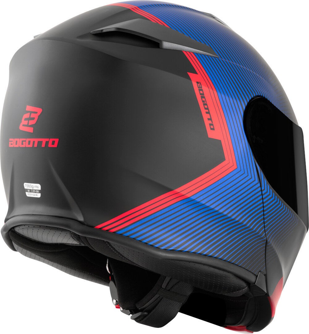 Bogotto H271 Wayke Casque Noir mat/rouge/bleu M (57/58) Figure 4