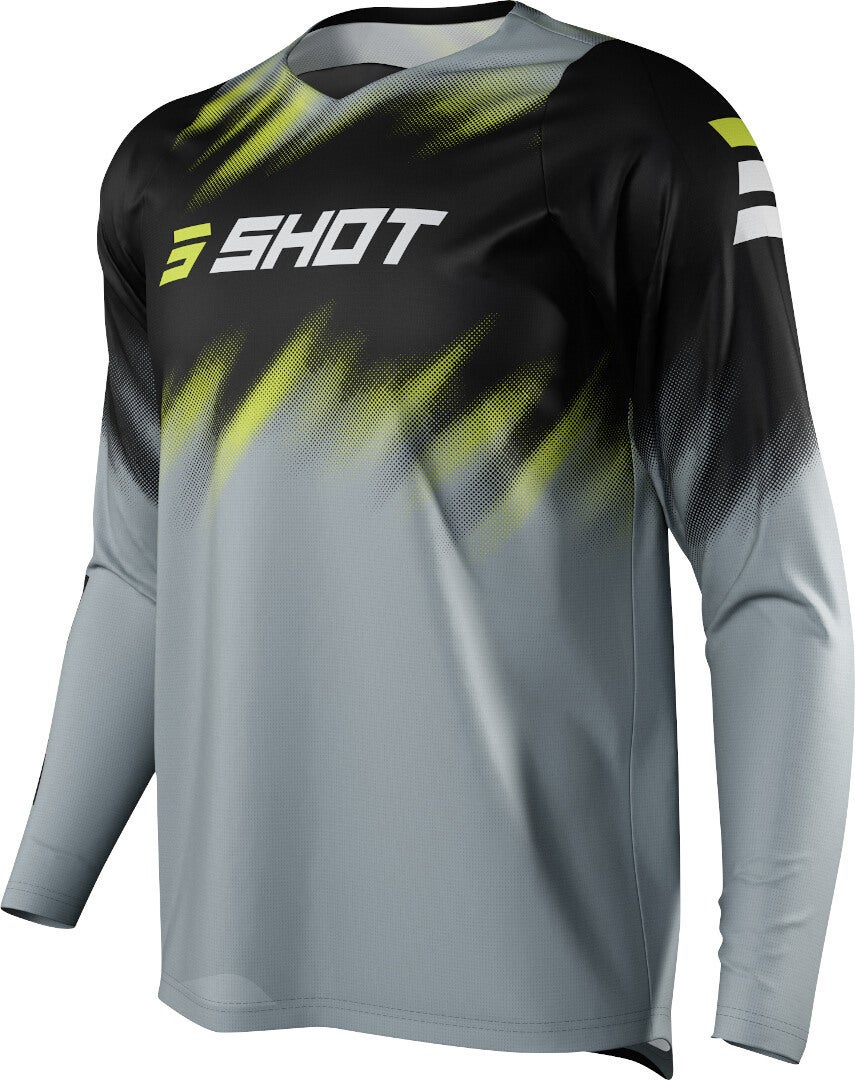 Shot Devo Versus Motocross Jersey sort/grå/gul XXL Figur 1