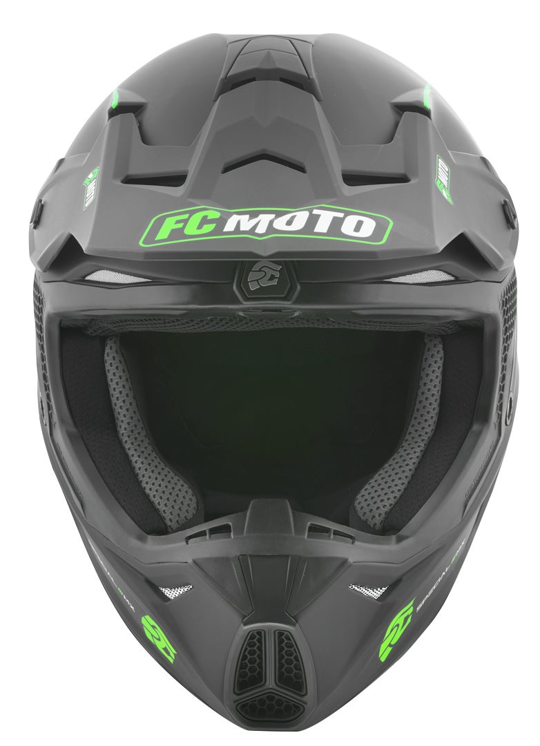 FC-Moto Merkur Straight Casco Motocross nero/verde 2XL Figura 4
