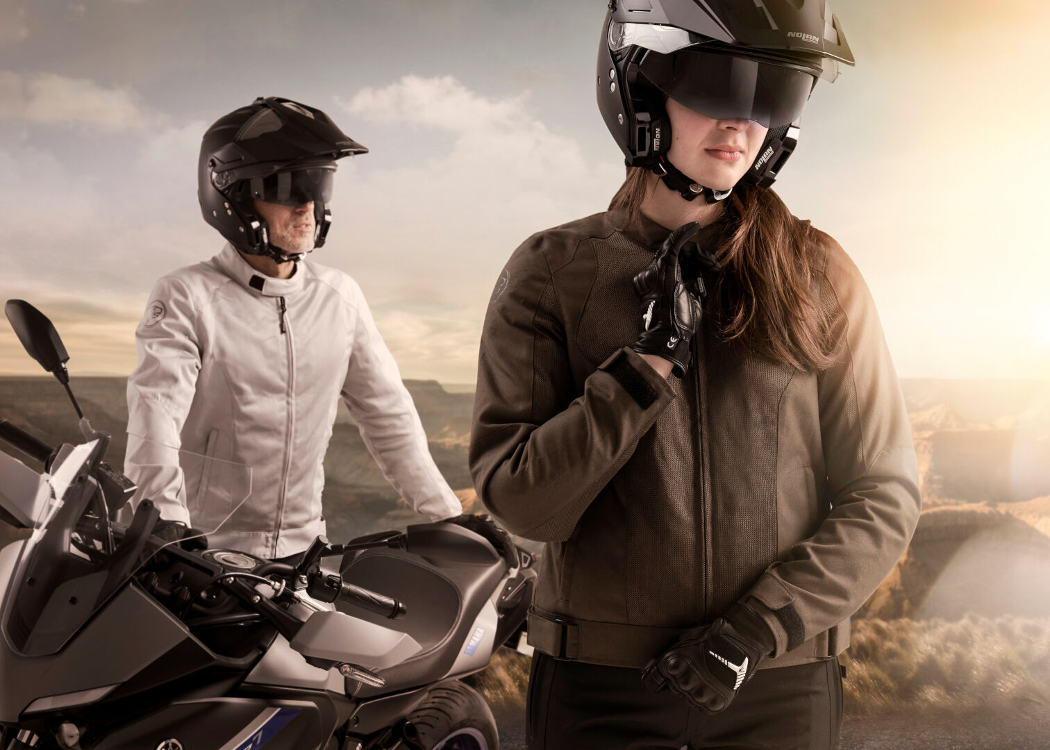 Bering Nelson Motorfiets textiel jas Zilver L Figuur 3