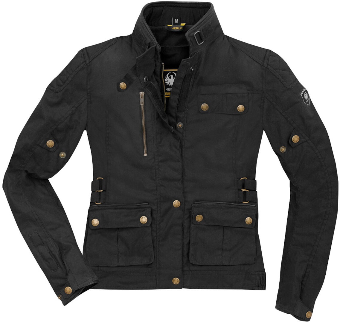 Merlin Harriet Giacca in cera da donna nero S Figura 6