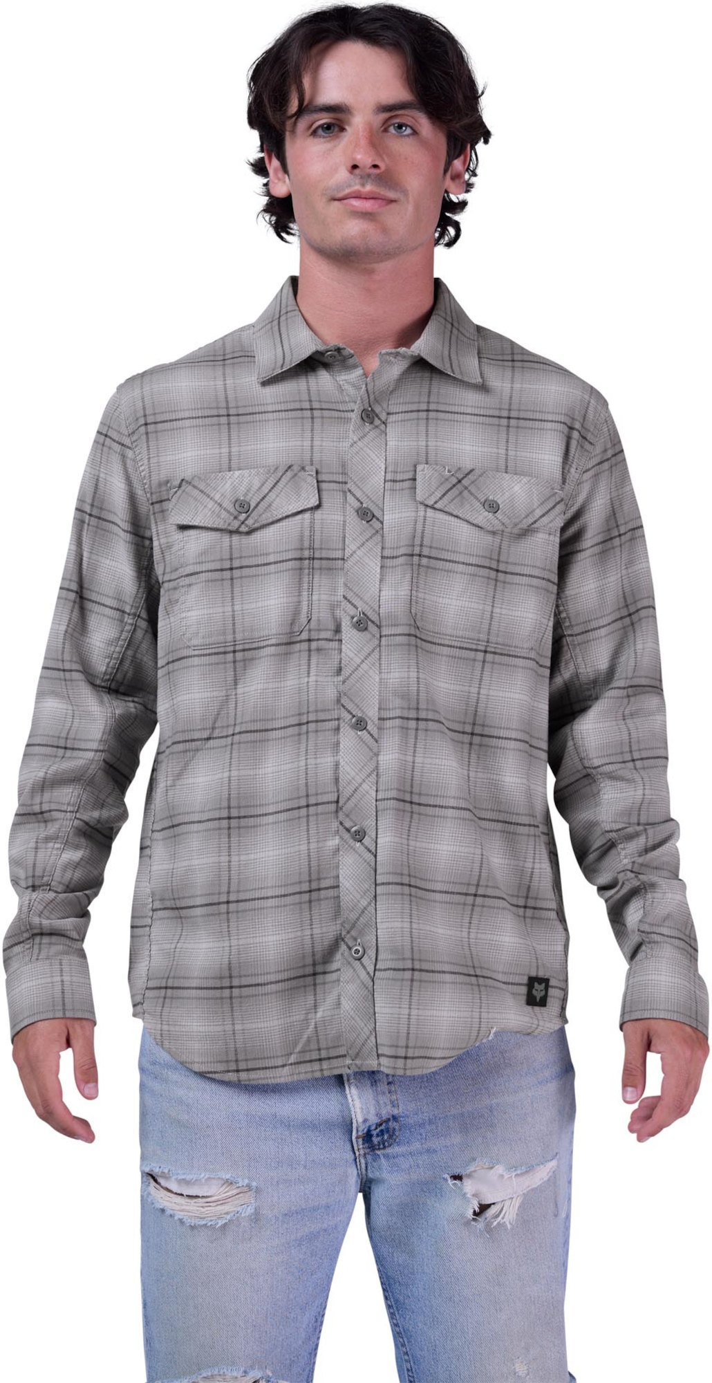 FOX Survivalist Chemise en flanelle extensible Gris clair 2XL Figure 3