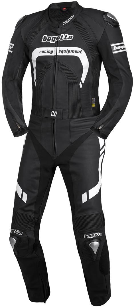 Bogotto Assen Two Piece Motorcycle Leather Suit black/white 52 Figure 1
