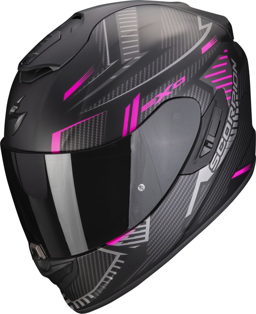 Scorpion EXO-1400 Evo Air Shell Шлем чёрный матовый и розовый М (57/58) Рисунок 1