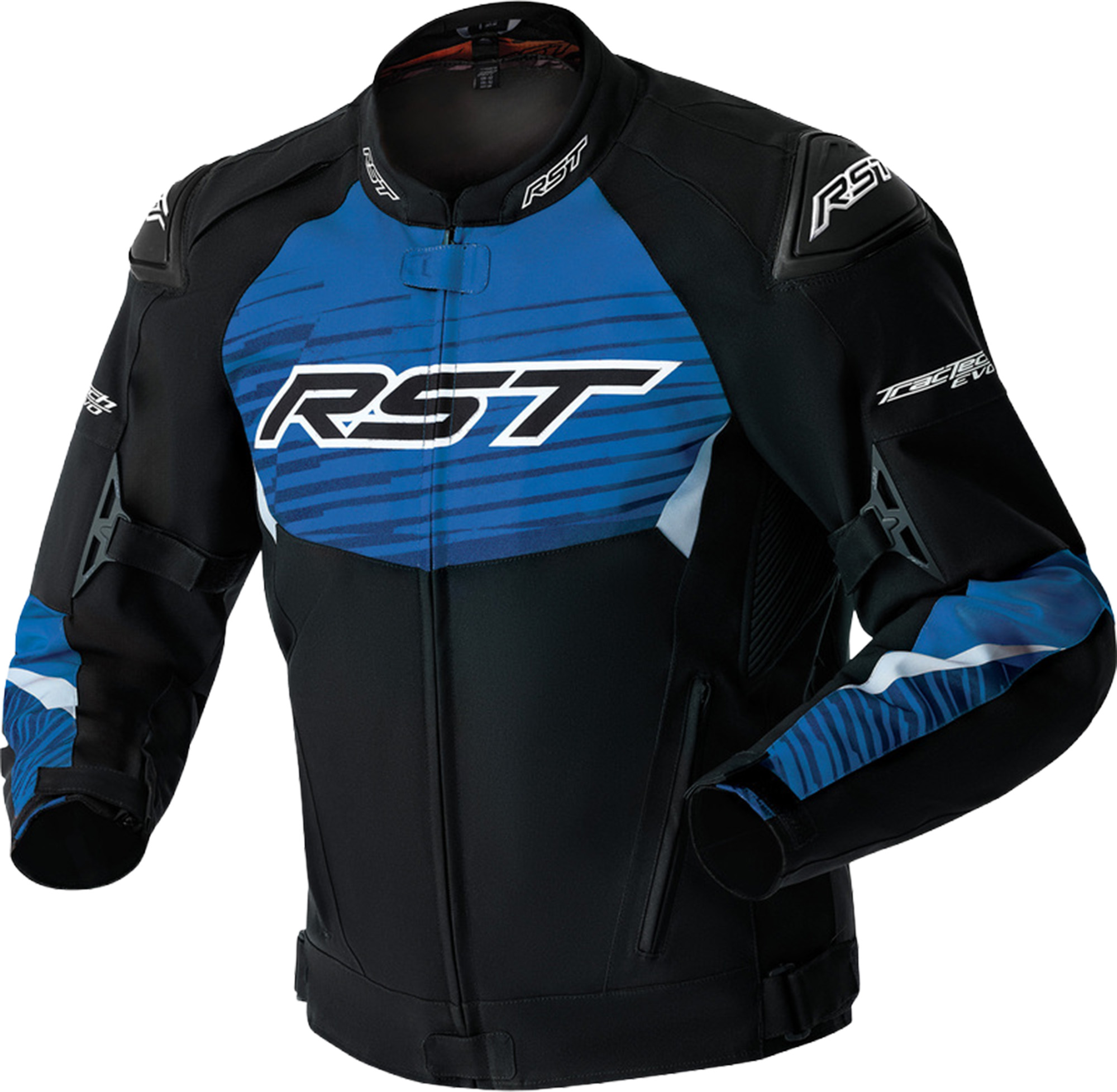 RST Tractech Evo D3O vattentät motorcykeltextiljacka Svart/blå 60 Figur 1