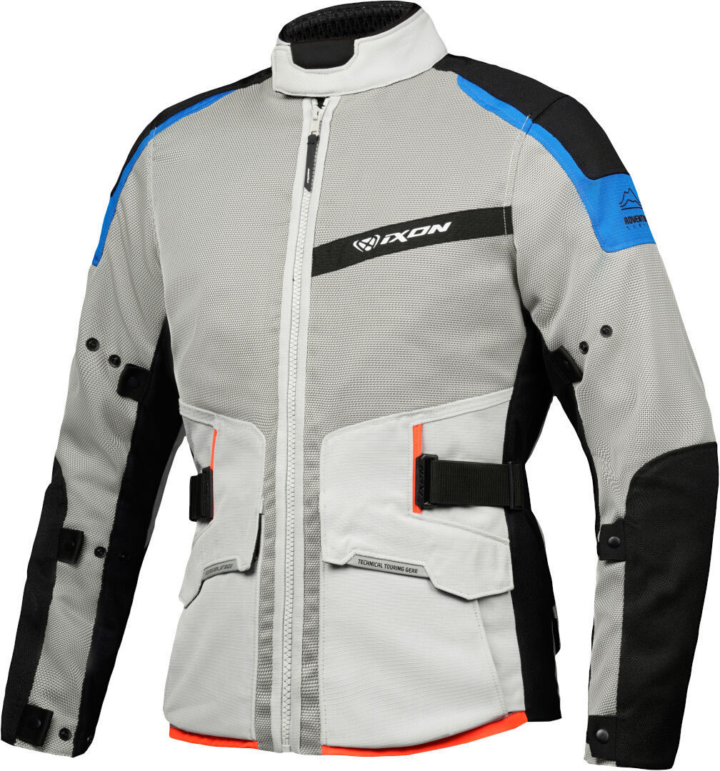 Ixon M-Njord Motorcycle Textile Jacket grey/blue 3XL Figure 1