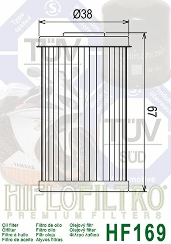 Hiflofiltro Oljefilter - HF169 Figur 3