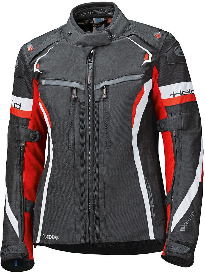 Held Imola ST Dames Gore-Tex Motorfiets Textiel Jas zwart/rood/wit XL Figuur 1