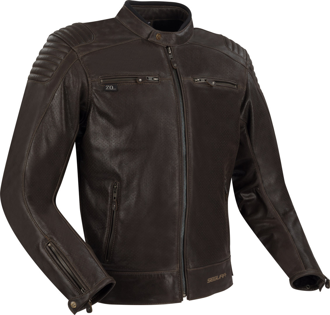 Segura Express perforated Motorcycle Leather Jacket brown XL Figure 1