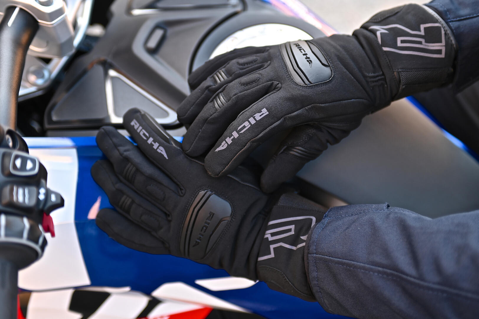 Richa Winterpulse WP vanntette vinter motorsykkelhansker S Figur 4