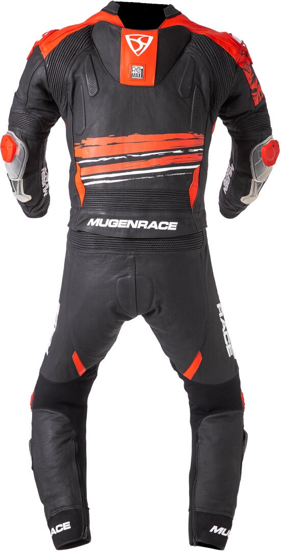 MUGENRACE RC-Max Due perforated Two Piece Motorcycle Leather Suit black/white/red 62 Figure 3