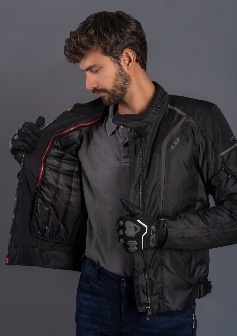 LS2 Sepang waterproof Motorcycle Textile Jacket black/dark grey M Figure 5