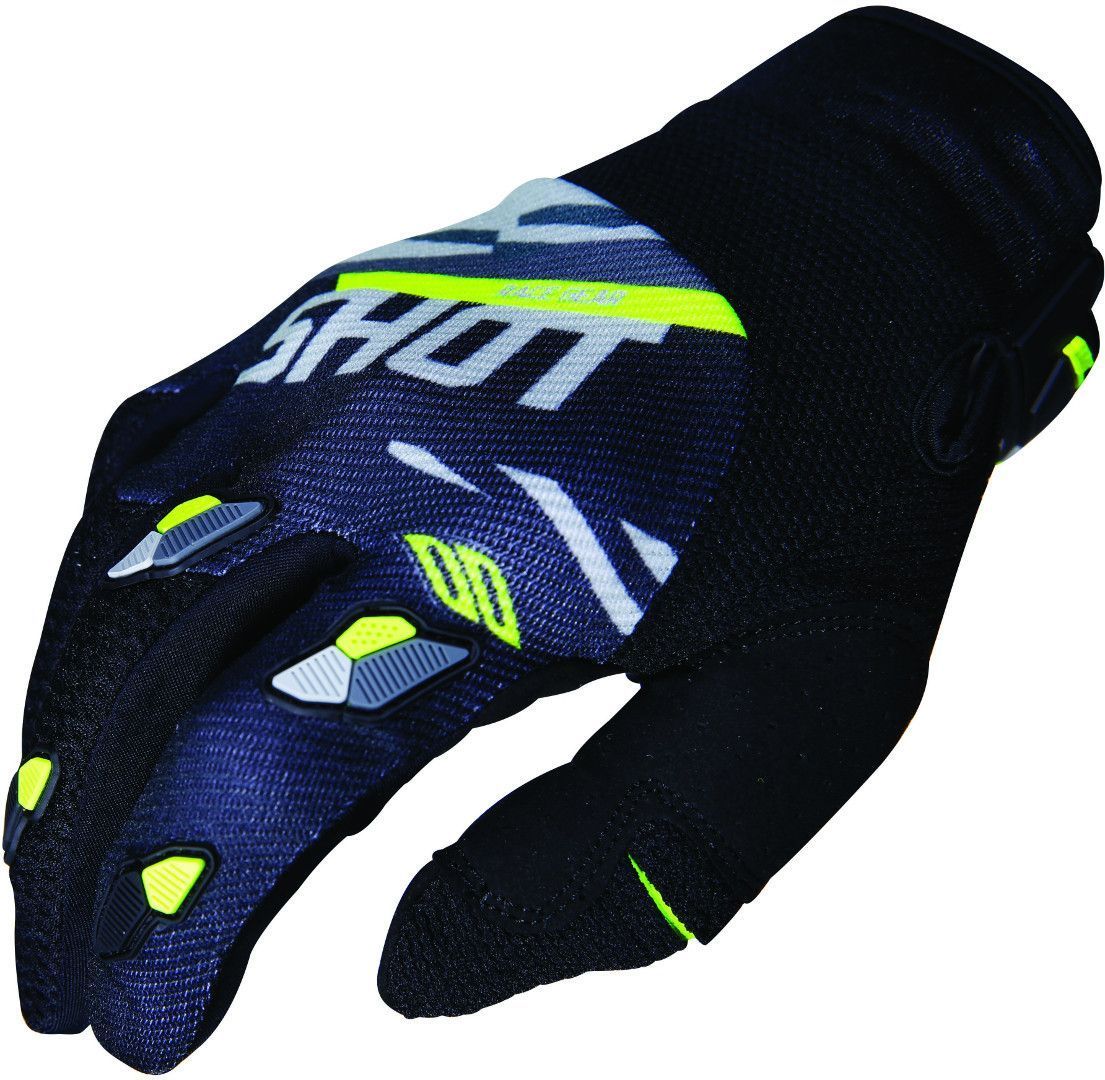 Shot Contact Score Motocross Handschuhe schwarz/grau/gelb 10 Abbildung 1