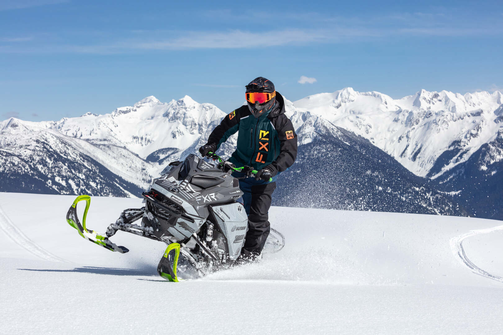 Side view of FXR Recruit Lite 2023 One Piece Snowmobile Suit