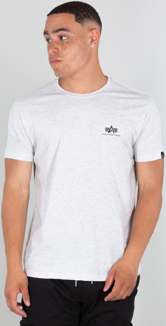 Alpha Industries Basic T Small Logo T-Shirt weiß/grau XXL Abbildung 1