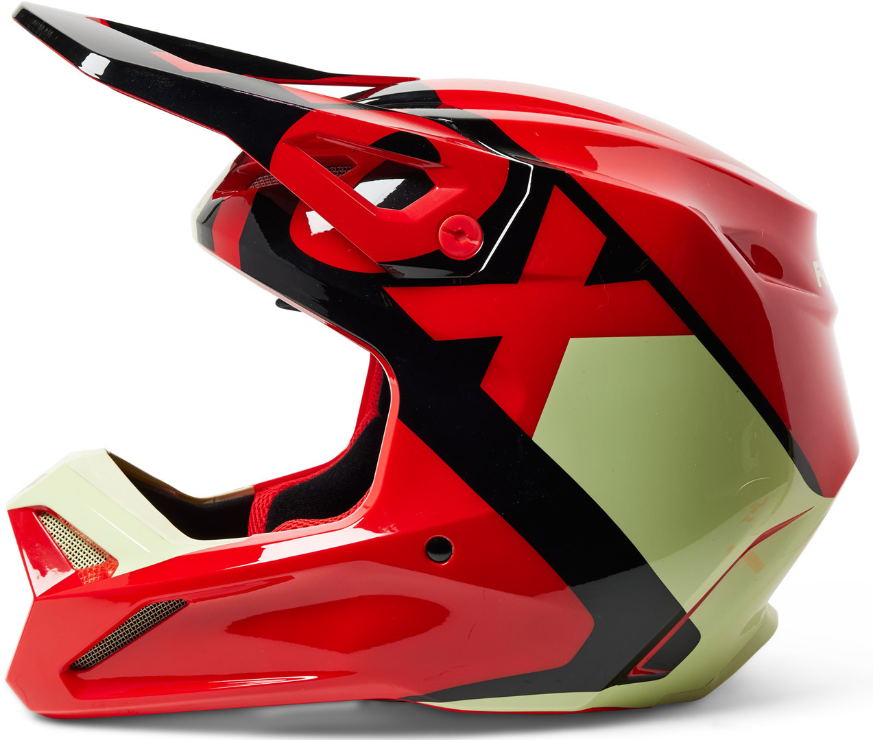 FOX V1 Xpozr Cască de motocross roșu S (55/56) Figura 5
