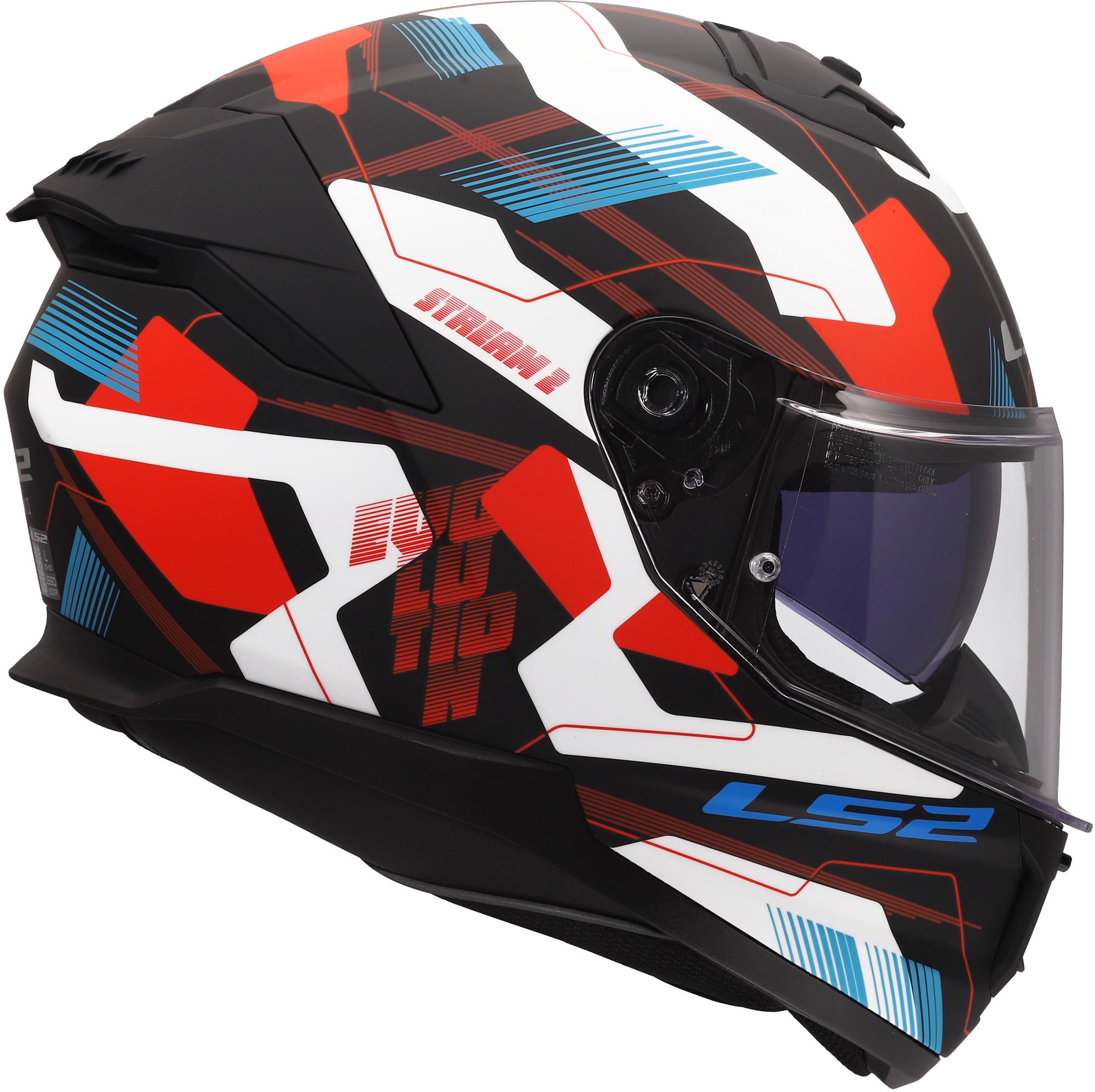 LS2 FF808 Stream II Mika Helm wit/blauw/rood S (55/56) Figuur 6