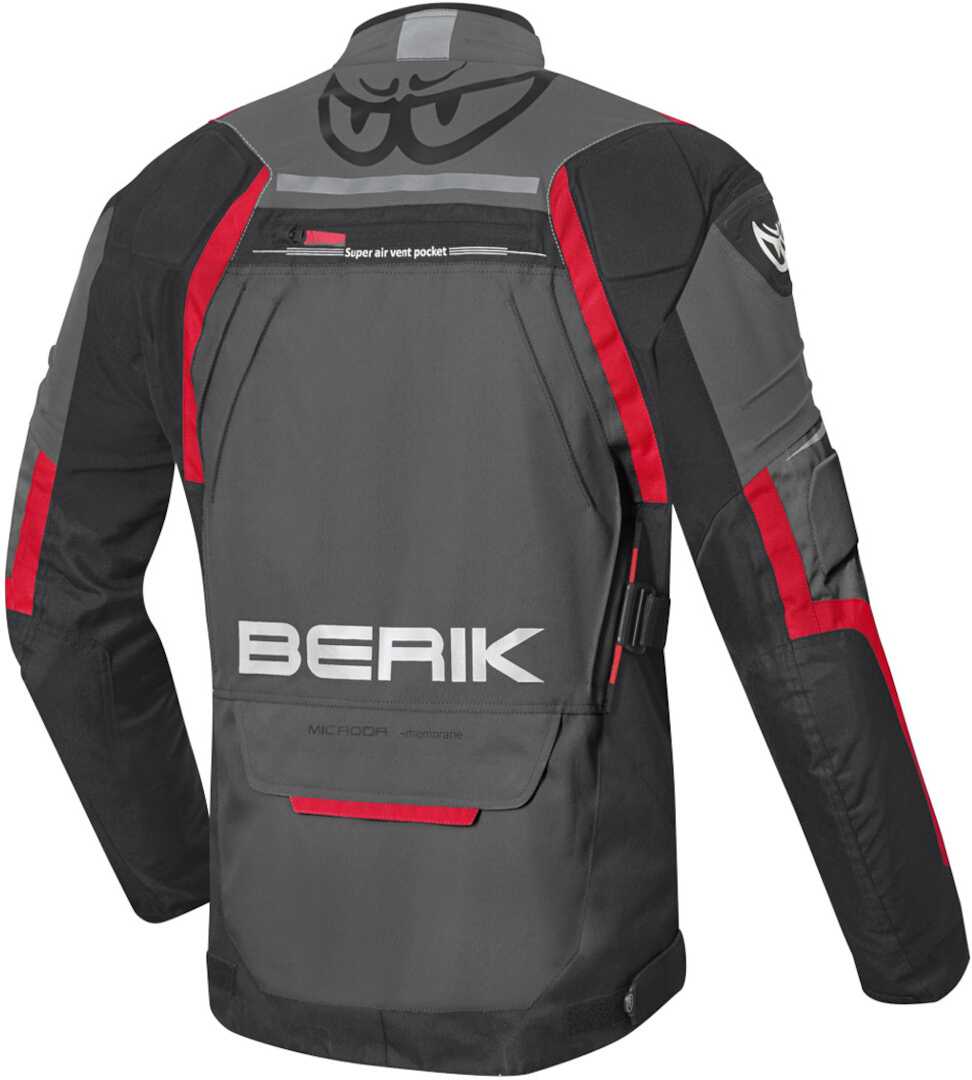 Berik Rallye waterproof Motorcycle Textile Jacket dark grey/black/red 54 Figure 2