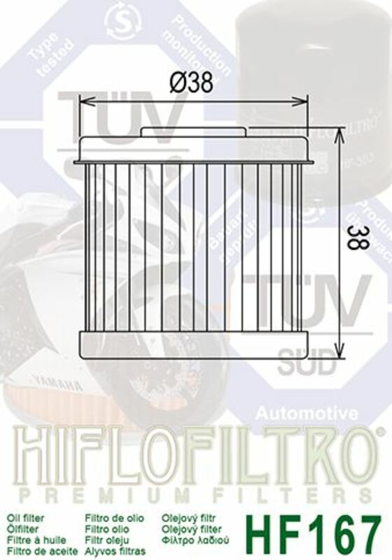 Hiflofiltro Oljefilter - HF167 Figur 4