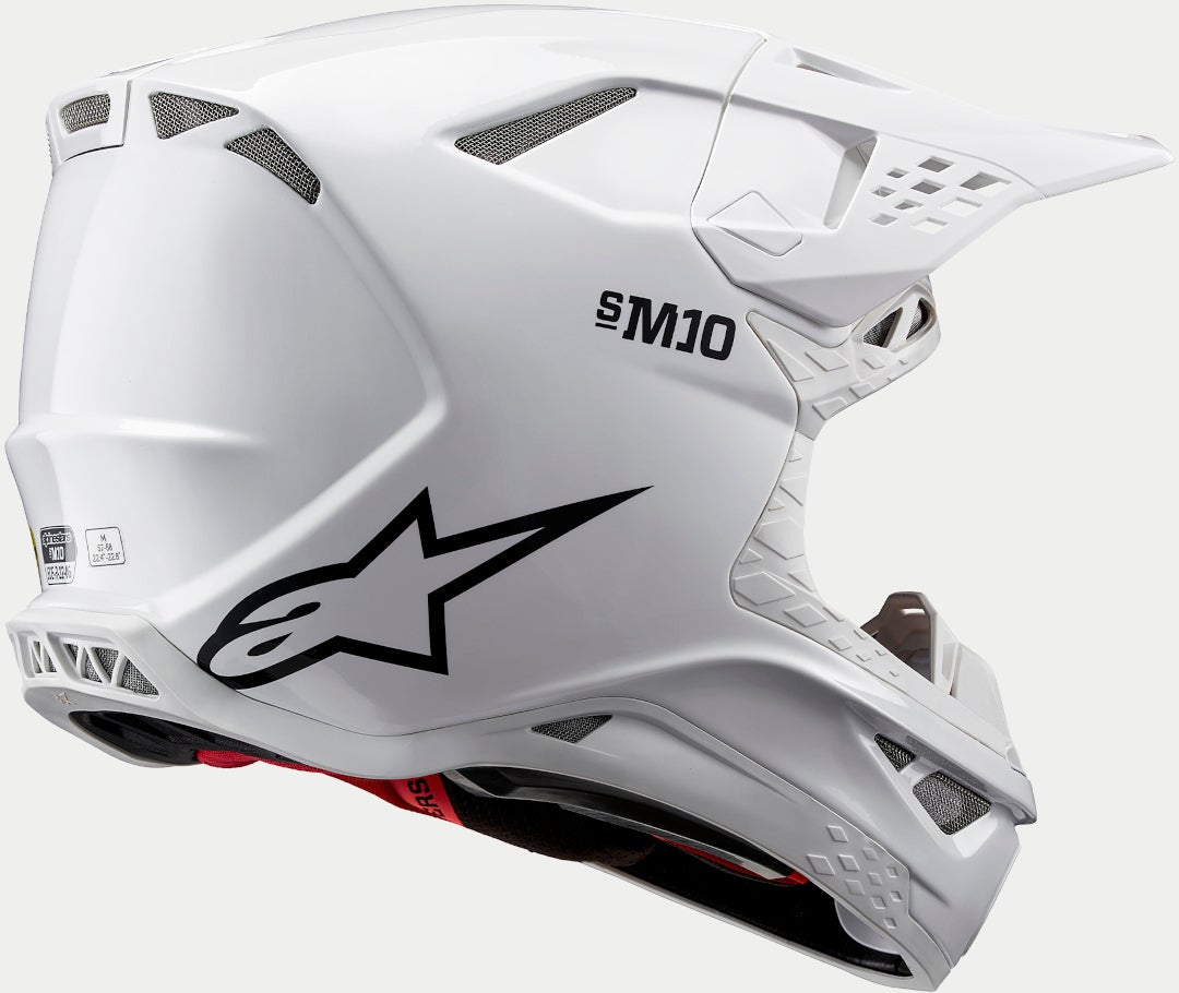 Alpinestars Supertech S-M10 Solid 2024 Motocross Helm weiß XXL (63/64) Abbildung 8