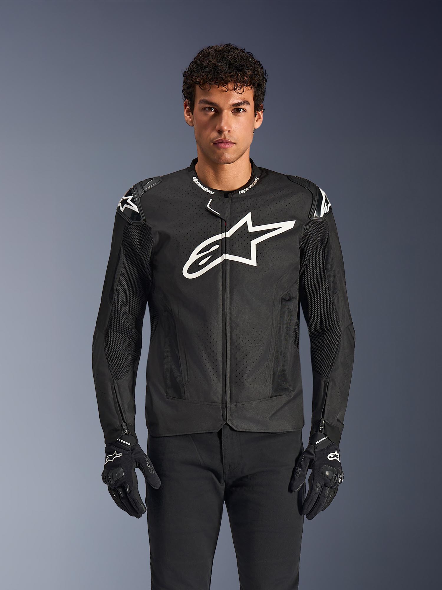 Alpinestars T-GP Air perforated Motorcycle Textile Jacket black M Figure 3