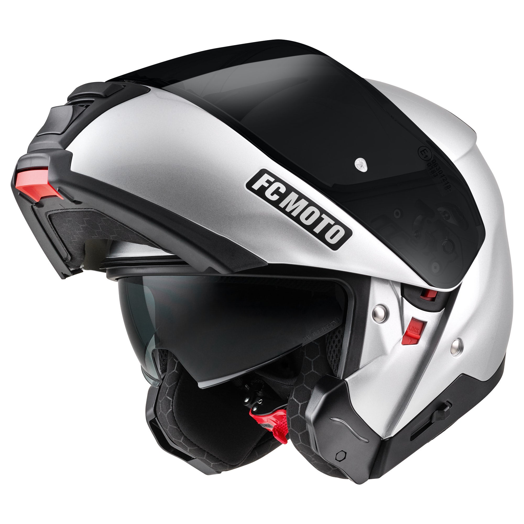 Fcm Women's Silver Fc-Moto G-376 Flip-Up Helmet