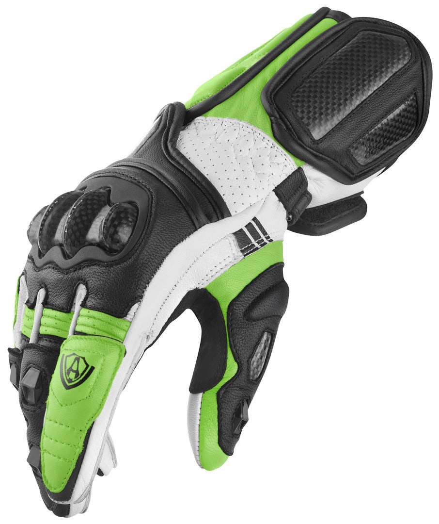 Arlen Ness RG-X Motorcykelhandsker sort/hvid/grøn L Figur 4