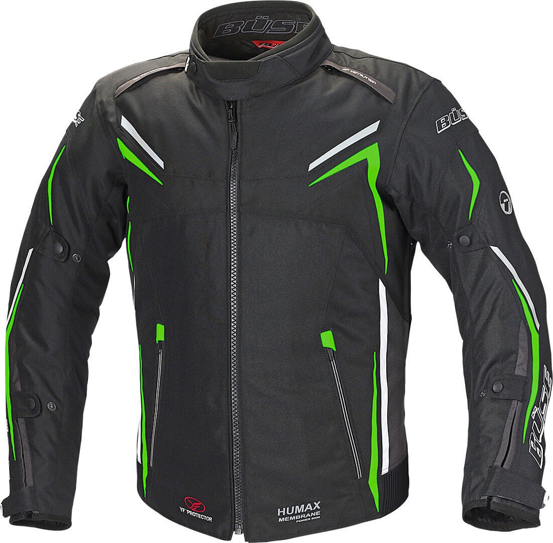 Büse Mugello Motorcycle Textile Jacket black/green XL Figure 1