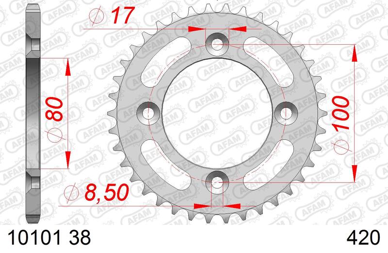 AFAM Aluminium Standard bakre kedge - 420 Figur 2