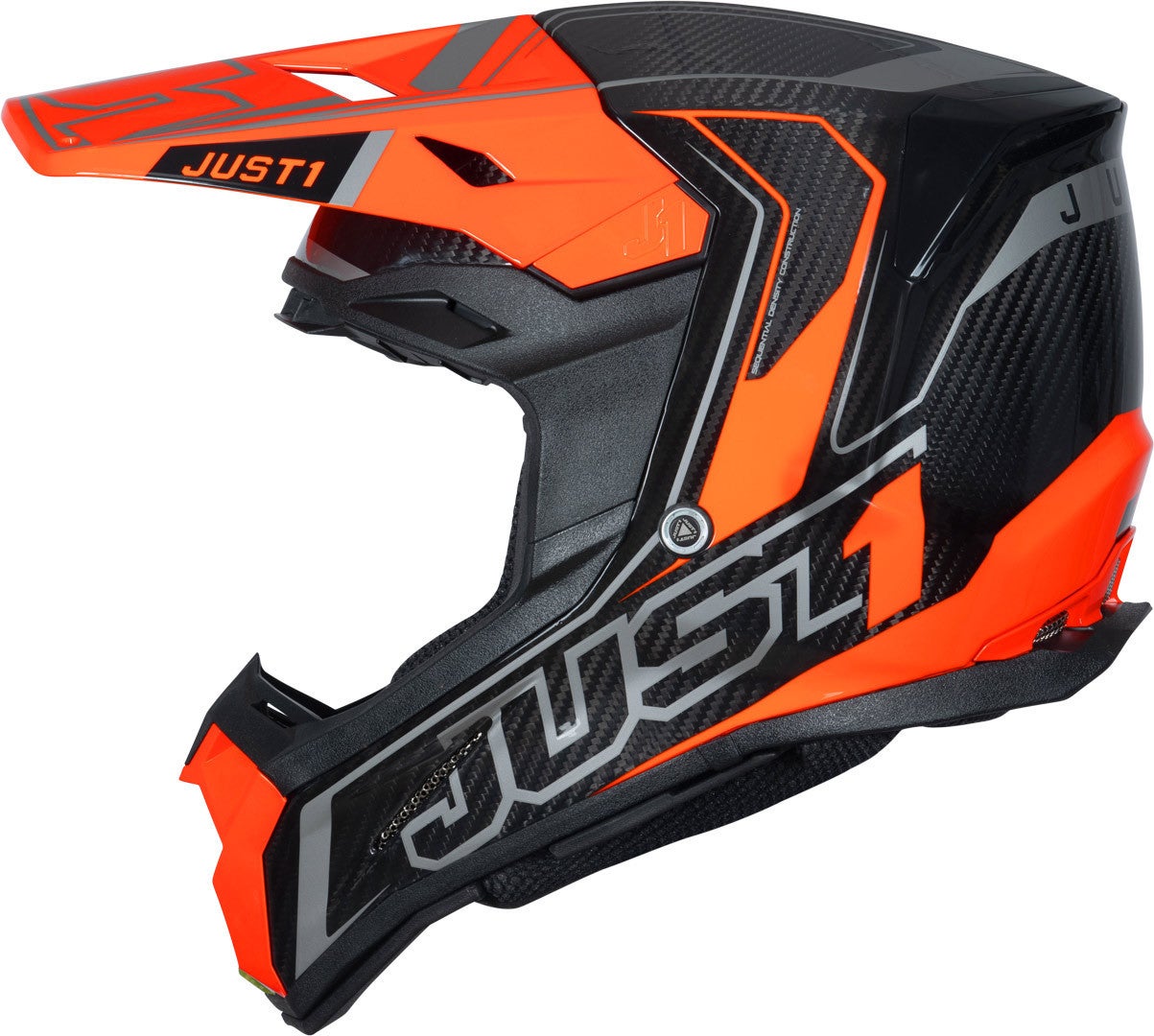 Just1 J22 Carbon Fluo 2.0 Motocross hjelm orange/sort M (57/58) Figur 6