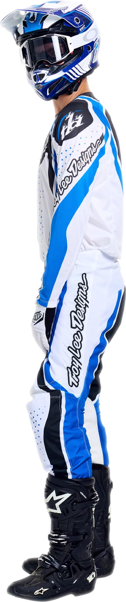 Troy Lee Designs GP Pro Roller Motocross-housut valkoinen/sininen 32 Kuva 13