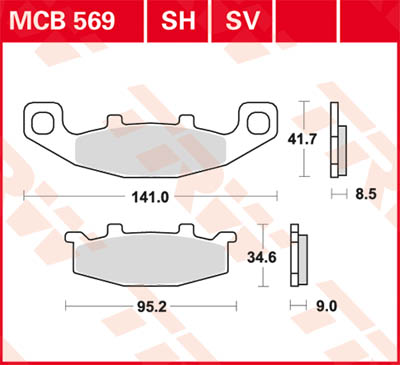 TRW Lucas Sinterbelag MCB569SV Figur 1