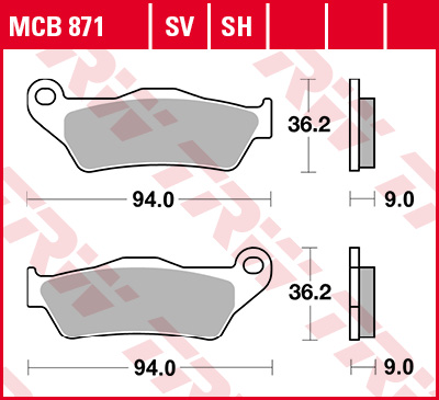 TRW Lucas Sinterbelag MCB871SV Figur 1
