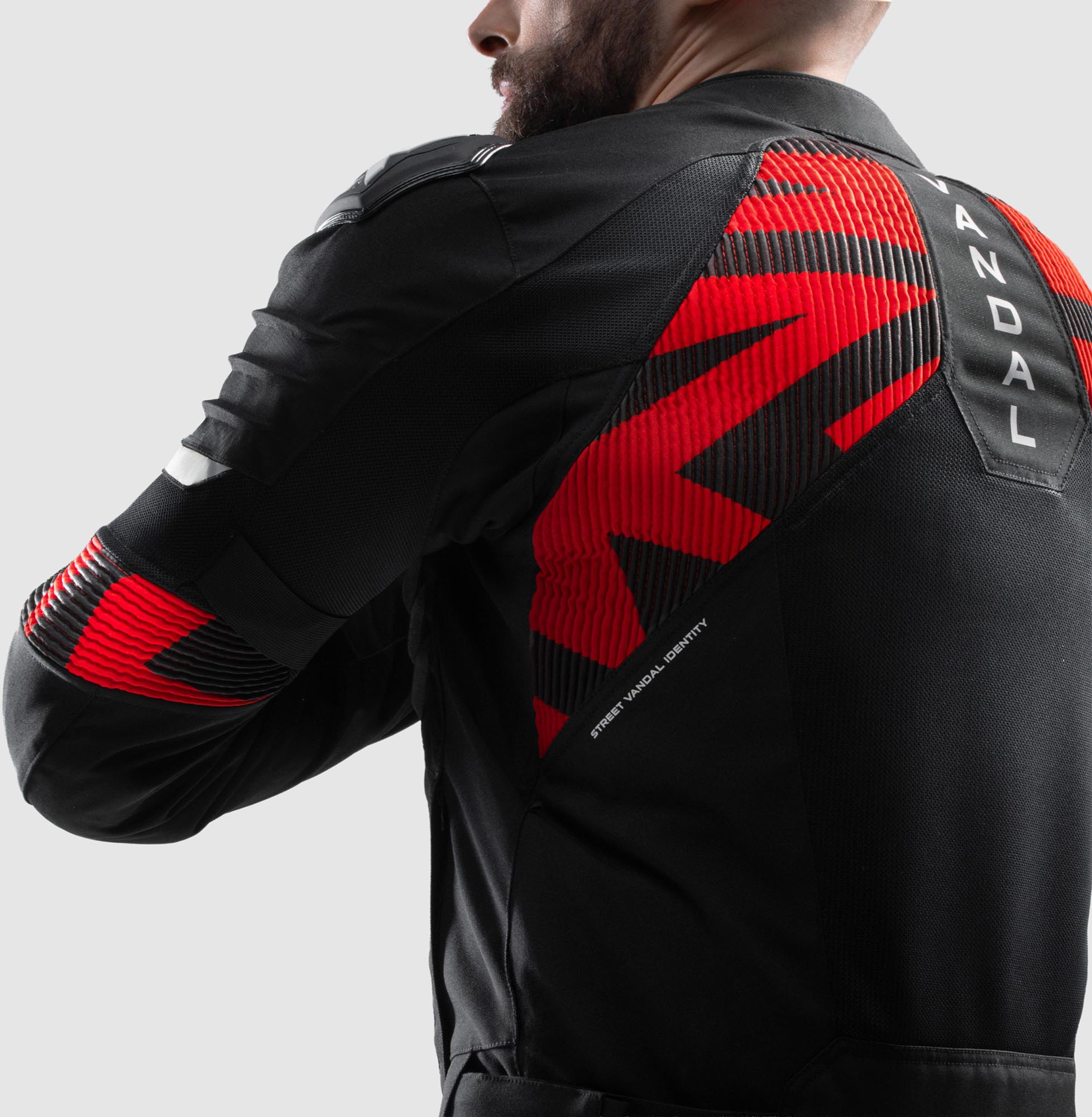Rebelhorn Vandal 2 Air waterproof Motorcycle Textile Jacket black/red 9XL Figure 5