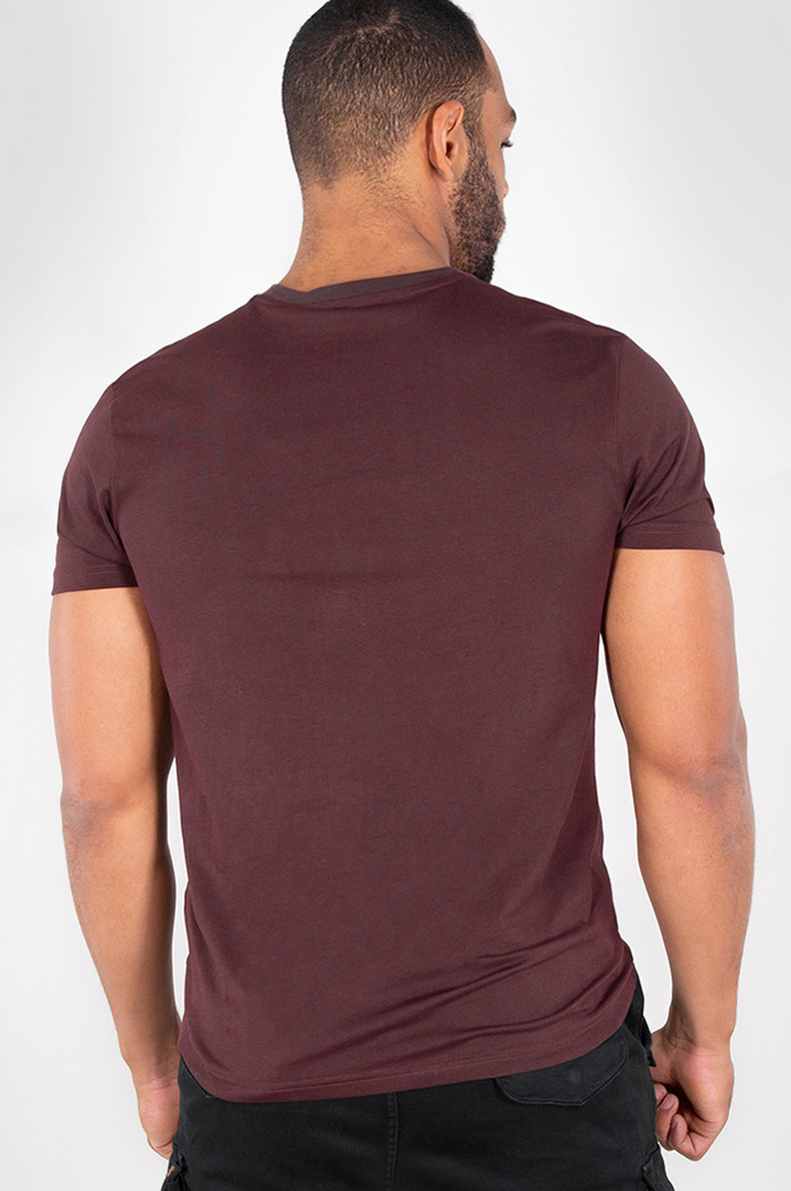Alpha Industries Basic T Small Logo T-Shirt mahagoni S Abbildung 3
